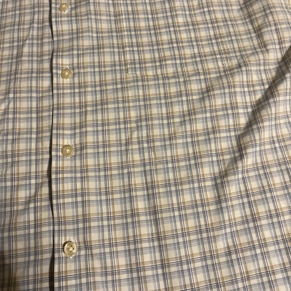 Peter Millar‎ Blue and White Plaid Button Down Shirt